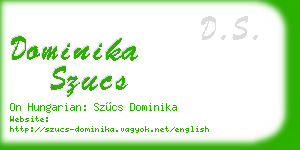 dominika szucs business card