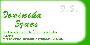 dominika szucs business card